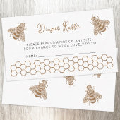 Honey Bee Baby shower Luier Raffle Informatiekaartje