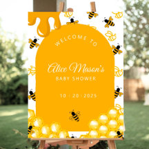 Honey Bee Baby shower maman Bee Welcome Poster