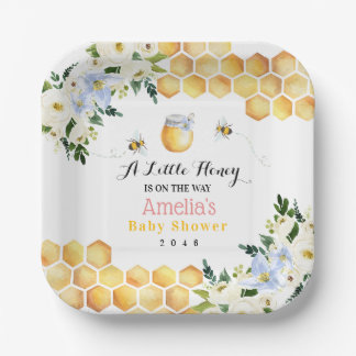 Honey Bee Baby Shower Paper Plate for Any Events Papieren Bordje