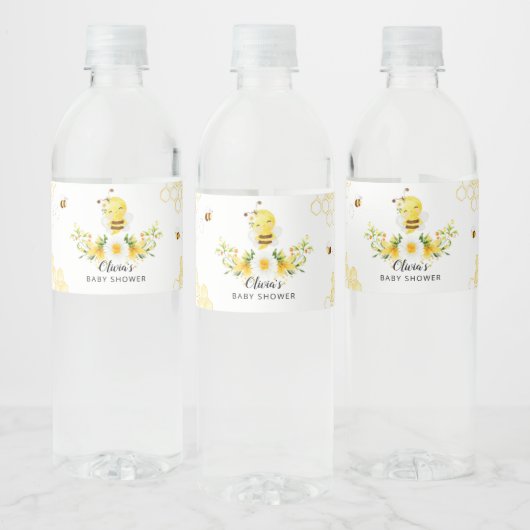 Honey Bee baby shower waterflesetiket Waterfles Etiket (Flessen)