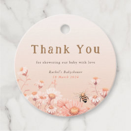 Honey Bee Babyshower Dank u Label