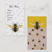 HONEY BEE,BEEKEEPEN,BEEKEEPER White Pearl Paper Visitekaartje (Voorkant / Achterkant)