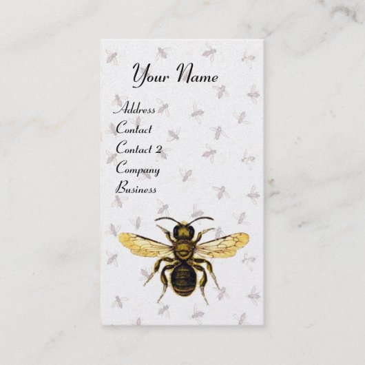 HONEY BEE,BEEKEEPEN,BEEKEEPER White Pearl Paper Visitekaartje (Voorkant)