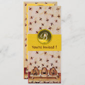 HONEY BEE ,BEEKEEPEND Monogram Kaart (Voorkant / Achterkant)