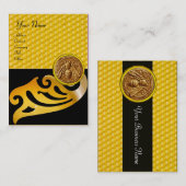 HONEY BEE ,BEEKEEPER APIARIST BEEKEEPING VISITEKAARTJE (Voorkant / Achterkant)