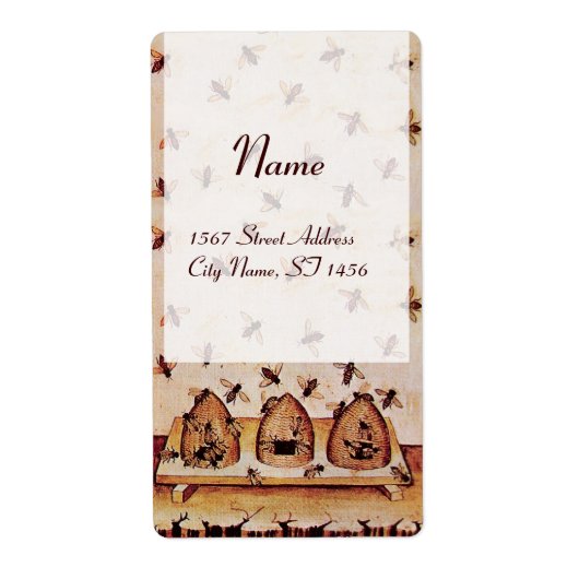 HONEY BEE ,BEEKEEPER APIARIST ETIKET (Voorkant)