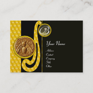 HONEY BEE ,BEEKEEPER APIARIST MONOGRAM VISITEKAARTJE