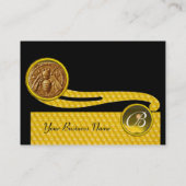 HONEY BEE ,BEEKEEPER APIARIST MONOGRAM VISITEKAARTJE (Achterkant)