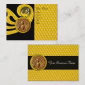 HONEY BEE ,BEEKEEPER APIARIST MONOGRAM VISITEKAARTJE (Voorkant / Achterkant)