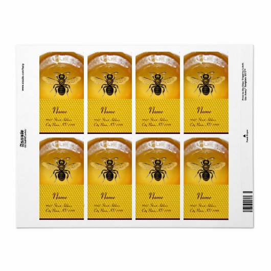 HONEY BEE ,BEEKEEPER ETIKET (Full Sheet)