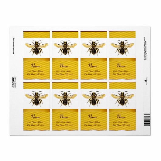 HONEY BEE ,BEEKEEPER ETIKET (Full Sheet)