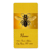HONEY BEE ,BEEKEEPER ETIKET (Voorkant)