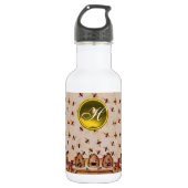 HONEY BEE,BEEKEEPER,Gemstone Monogram Waterfles (Voorkant)