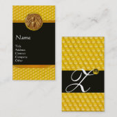 HONEY BEE ,BEEKEEPER MONOGRAM VISITEKAARTJE (Voorkant / Achterkant)