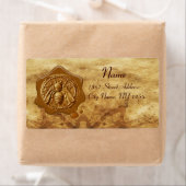 HONEY BEE,BEEKEEPER WAX SEAL,Bruin perkament Etiket (Insitu)