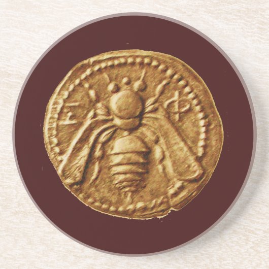 HONEY BEE ,BEEKEEPER ZANDSTEEN ONDERZETTER (Voorkant)