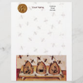 HONEY BEE ,BEEKEEPING BRIEFHOOFD SJABLOON (Voorkant)