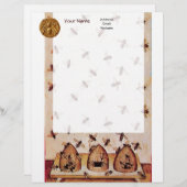 HONEY BEE ,BEEKEEPING PERSOONLIJK BRIEFHOOFD (Voorkant / Achterkant)