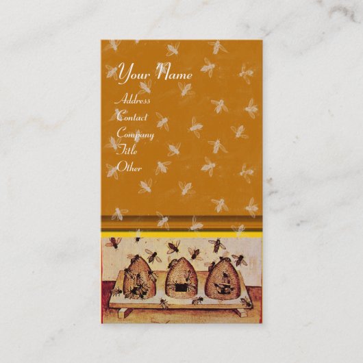 HONEY BEE ,BEEKEEPING VISITEKAARTJE (Voorkant)