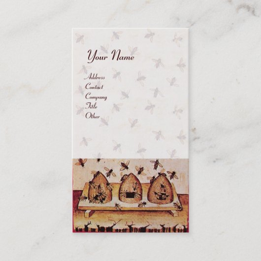 HONEY BEE ,BEEKEEPING VISITEKAARTJE (Voorkant)