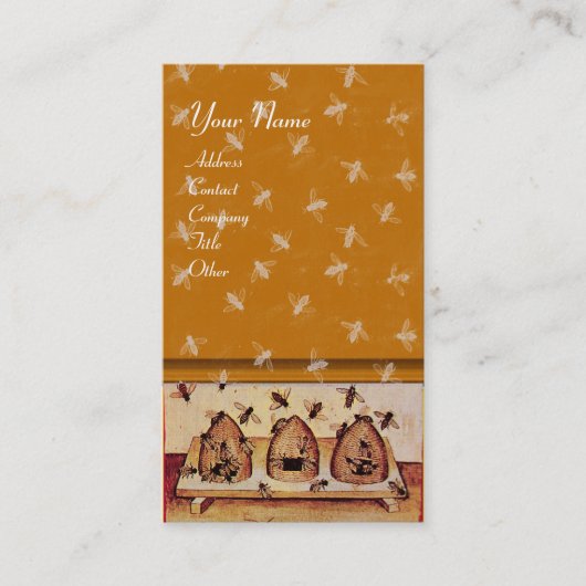 HONEY BEE ,BEEKEEPING VISITEKAARTJE (Voorkant)