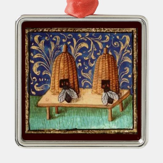 HONEY BEE, BEEKEPER BEEKEEPAPIRIST METALEN ORNAMENT (Voorkant)