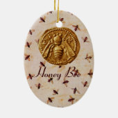 HONEY BEE, BEEKEPER KERAMISCH ORNAMENT (Achterkant)