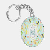 Honey Bee Blue Sleutelhanger (Voorkant Links)