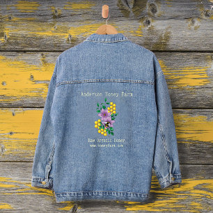 Honey Bee Boerderij gele lavendel Denim Jacket