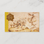 HONEY BEE BROWN WAX SEAL / Cupid the Honey Thief Visitekaartje (Achterkant)