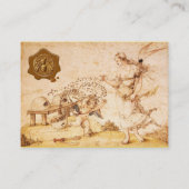 HONEY BEE BROWN WAX SEAL / Cupid the Honey Thief Visitekaartje (Achterkant)