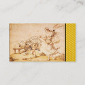 HONEY BEE BROWN WAX SEAL / Cupid the Honey Thief Visitekaartje (Achterkant)