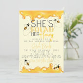 Honey Bee Bruids Douche Uitnodiging (Staand voorkant)
