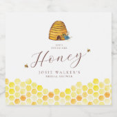 Honey Bee Bruidsfeest Fles Etiket (Enkel label)