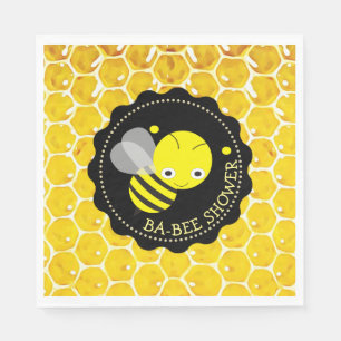 Honey Bee Bumblebee Thlee Babee Shower Napkins Servet
