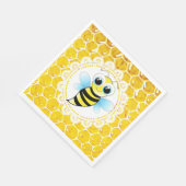 Honey Bee Bumblebee Thleed Baby shower Napkins Servet (Hoek)