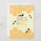 Honey Bee Comb Bruids Douche Uitnodiging (Achterkant)