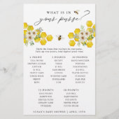 Honey Bee & Daisy Wat zit er in je tas spel Kaart (Voorkant)