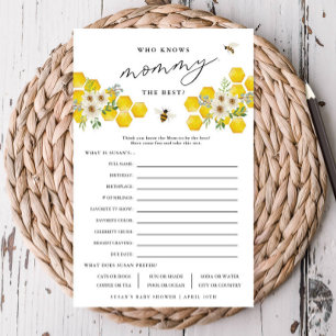 Honey Bee & Daisy Wie Kent Mama Paper Game Kaart