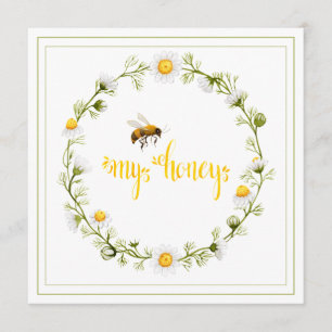 Honey Bee Daisy Wreath be My Honey Valentijn Day Feestdagenkaart