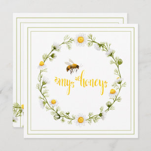 Honey Bee Daisy Wreath be My Honey Valentijn Day Feestdagenkaart