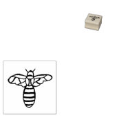 Honey Bee Drawing Rubberstempel (Gestempeld)