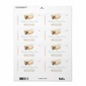 Honey Bee en Comb Label (Full Sheet)