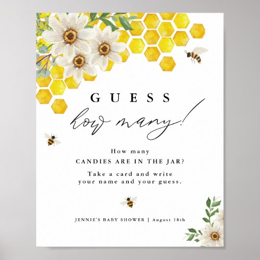Honey Bee en Daisy Raad hoeveel spelvertoning Poster (Voorkant)