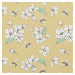 Honey Bee Floral Gold Stof