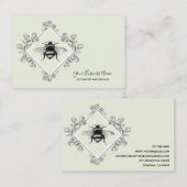 Honey Bee Floral Logo Visitekaartje (Voorkant / Achterkant)