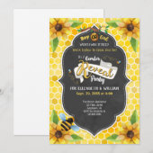 Honey Bee Genre Révéler Aquarelle Invitation (Devant / Derrière)