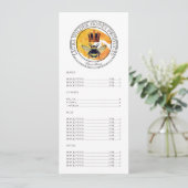 Honey Bee Gold Crown Logo Productprijslijst Menu (Staand voorkant)