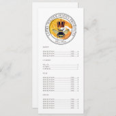 Honey Bee Gold Crown Logo Productprijslijst Menu (Voorkant / Achterkant)