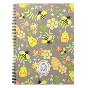 Honey Bee Grey Notitieboek